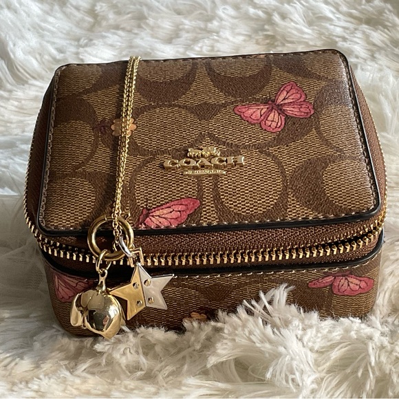 Coach Jewelry - Coach jewelry box in signature canvas with butterfly print